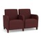 Lesro Siena Lounge Reception 2 Seat Tandem Seating, Walnut, RF Nebbiolo Upholstery SN2103 - alternate 1